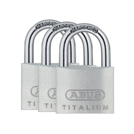 Cadenas à clé en titalium 30 x 49,5 mm 3 pièces ABUS