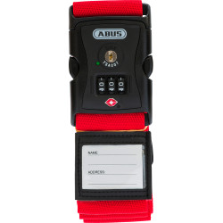 Sangle bagage TSA rouge ABUS – Sécurité voyage | ABUS