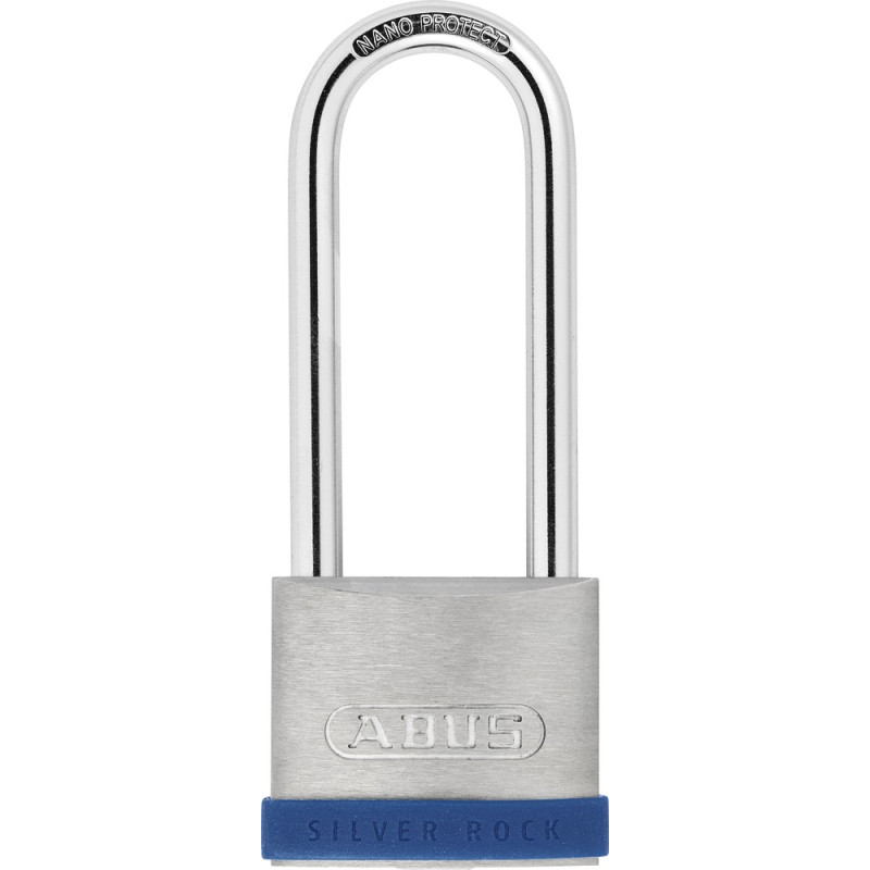 Cadenas à clé en zinc avec anse haute Silver Rock 80 mm ABUS