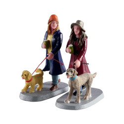 Set de figurines amies qui se promènent 2 pièces LEMAX