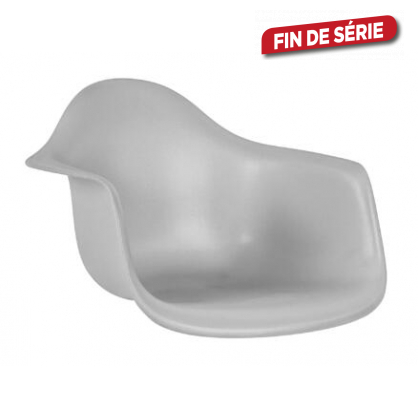 Assise Orsa 42 x 62 x 60 cm grise claire PRACTO HOME