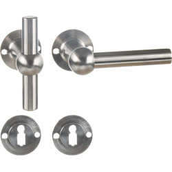 Poignée de porte – Acier Inox 2 pcs | LINEA BERTOMANI