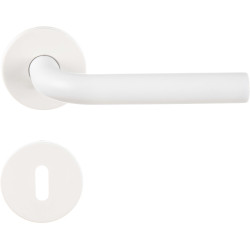 Poignée de porte LINEA BERTOMANI – Acier blanc | LINEA BERTOMANI