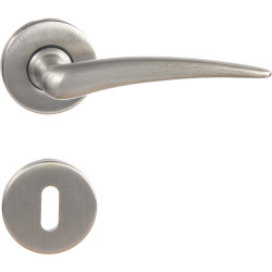 Poignée de porte LINEA BERTOMANI – Laiton nickelé | LINEA BERTOMANI