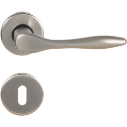 Poignée de porte LINEA BERTOMANI – Laiton nickelé | LINEA BERTOMANI