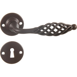 Poignée de porte fer torsadé rouille – LINEA BERTOMANI | LINEA BERTOMANI