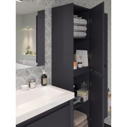 Colonne Delta Erebor avec 4 tiroirs 120 cm Bleu de Prusse mat ALLIBERT