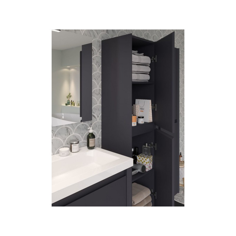 Colonne Delta Erebor avec 4 tiroirs 120 cm Bleu de Prusse mat ALLIBERT