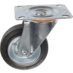 Roulette pivotante caoutchouc Ø 100 mm – Mobilité Fiable | TEKNIROLL