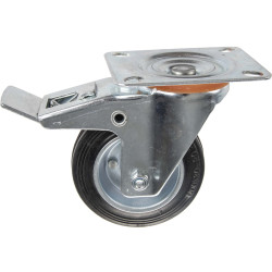 Roulette Pivotante Caoutchouc Frein Ø 100mm – Mobilité Sécurisée | TEKNIROLL