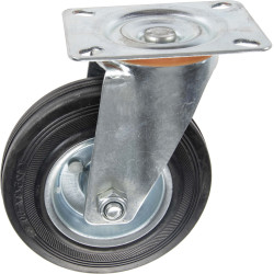 Roulette pivotante caoutchouc 125mm – Mobilité Facile | TEKNIROLL