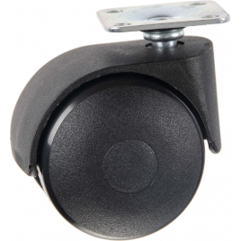 Roulette double en polyamide sur plaque Ø 50 mm