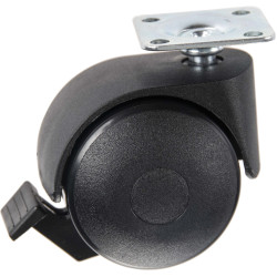 Roulette double polyamide Ø 50mm avec frein – Mobilité Fiable | TEKNIROLL