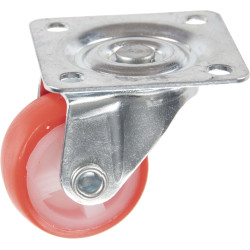 Roulette double polyuréthane orange Ø 30 mm – Mobilité Fiable | TEKNIROLL