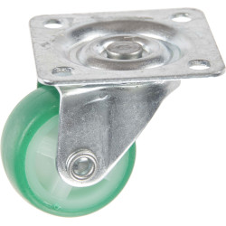 Roulette double en polyuréthane verte Ø 30 mm – mobilité fiable | TEKNIROLL