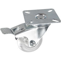 Roulette Pivotante Transparente Ø 50mm – Avec Frein | TEKNIROLL