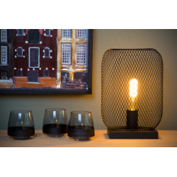 Suspension noire Mesh Ø 35 cm E27 40 W dimmable LUCIDE Suspension noire Mesh Ø 35 cm E27 40 W dimmable LUCIDE