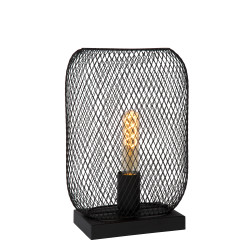 Lampe à poser Mesh noire E27 60 W LUCIDE
