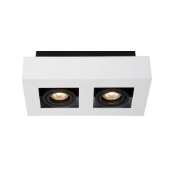 Plafonnier noir Xirax LED GU10 10 W dim to warm LUCIDE