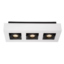 Plafonnier noir Xirax LED GU10 15 W dim to warm LUCIDE