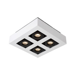 Plafonnier blanc Xirax LED GU10 20 W dim to warm LUCIDE