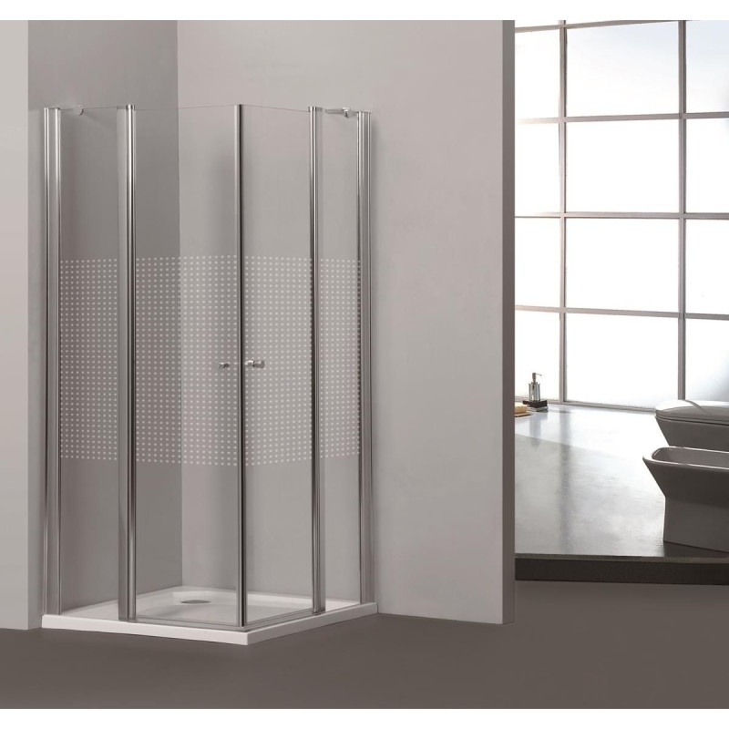 Porte de douche d'angle pivotante à carreaux Priva 86,5 à 88,5 cm ALLIBERT