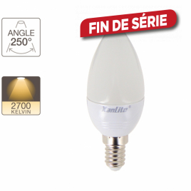 Ampoule LED flamme E14 5,3 W 470 lm blanc chaud 10 pièces XANLITE