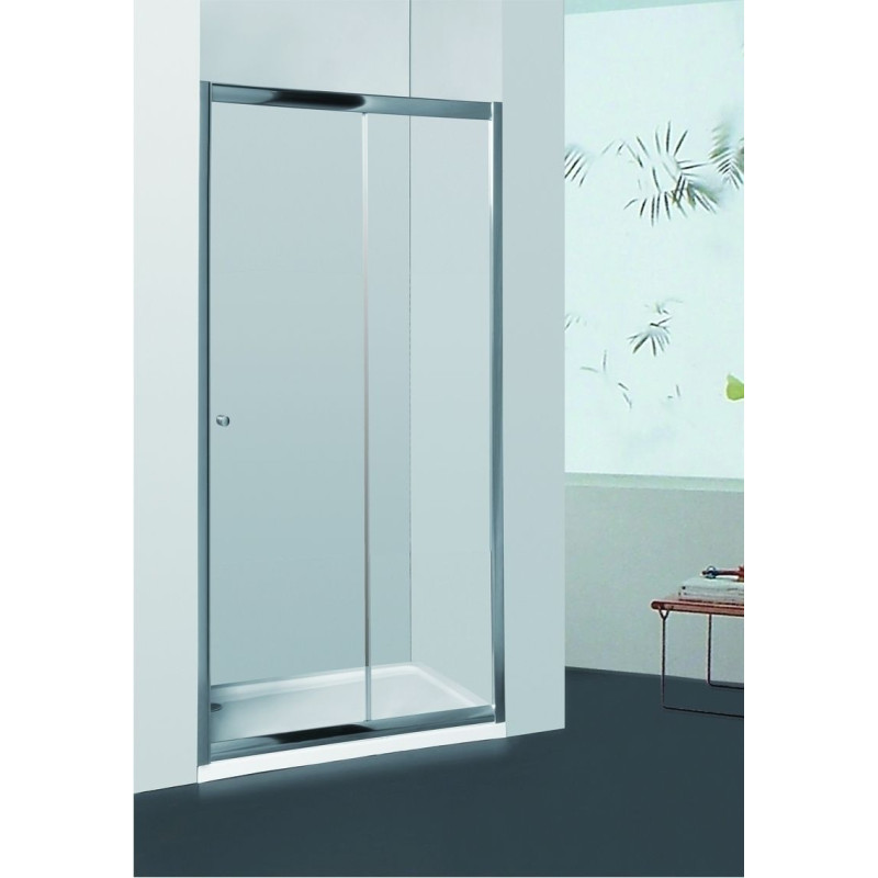 Porte de douche coulissante extensible lignée Priva 116 - 121 cm ALLIBERT