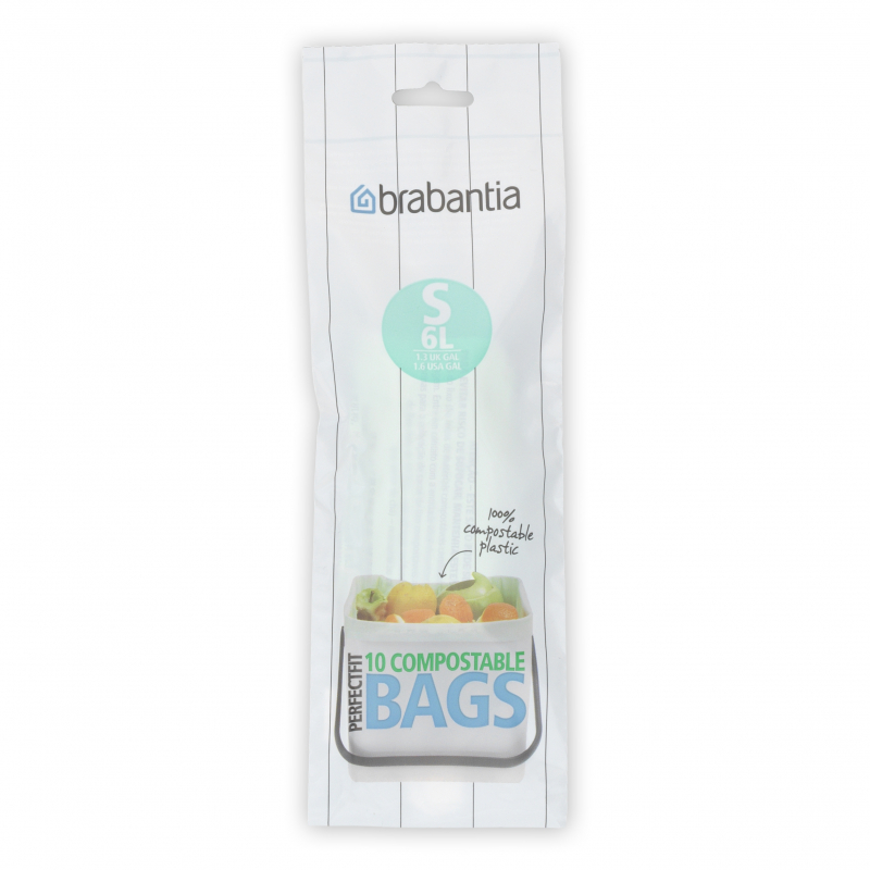 Rouleau de sacs poubelle biodégradables 6 L BRABANTIA