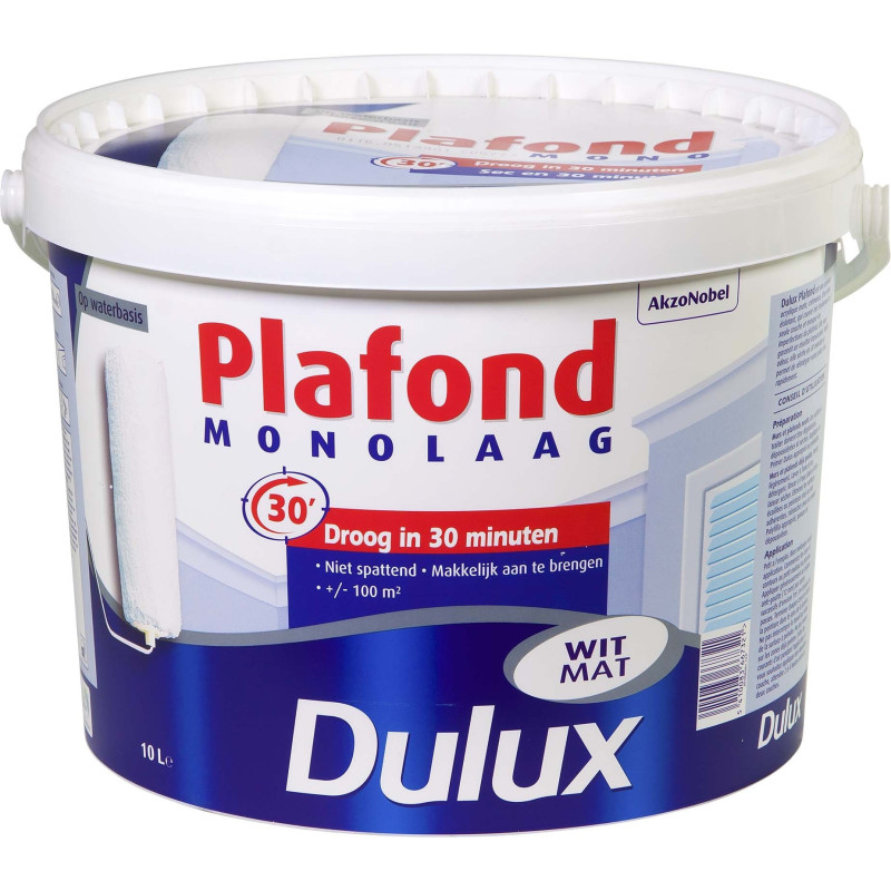 Peinture plafond mono mat blanc 10 L DULUX