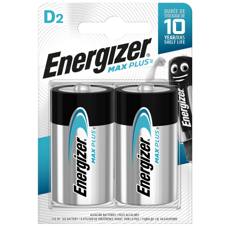 Pile alacaline Max Plus LR20 1,5 V 2 pièces ENERGIZER