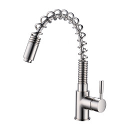 Mitigeur Cuisine Tiki Douchette Chromé Brossé | ROUSSEAU