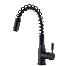 Mitigeur Cuisine Tiki Noir Mat avec Douchette | ROUSSEAU