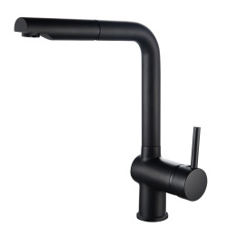 Mitigeur Cuisine Carré Noir Mat Extractible | ROUSSEAU
