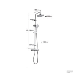 Colonne de douche chromée Lounge ALLIBERT Colonne de douche chromée Lounge ALLIBERT