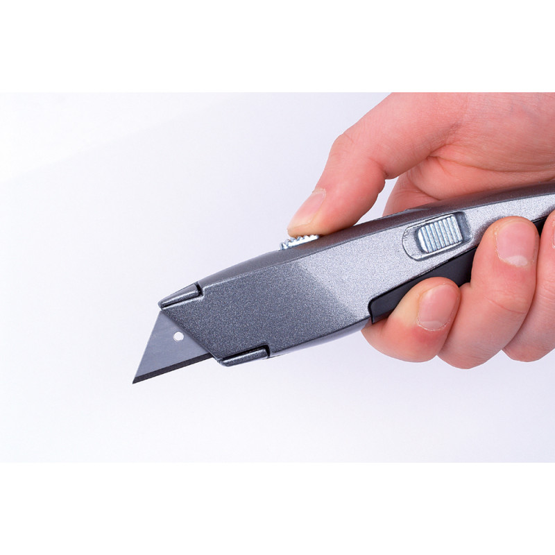 Cutter en aluminium à lame trapézoïdale WOLFCRAFT – coupe précise | WOLFCRAFT