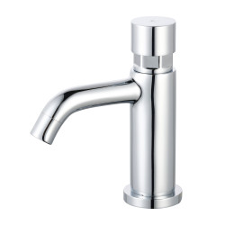 Robinet chromé Cilindro Push – Lave-mains moderne | ESSEBAGNO