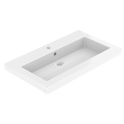 Plan de toilette Dyspo blanc brillant 80 cm ALLIBERT