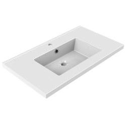 Plan de toilette Tobi blanc brillant 80 cm ALLIBERT