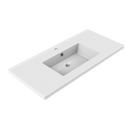 Plan de toilette Tobi blanc brillant 100 cm ALLIBERT