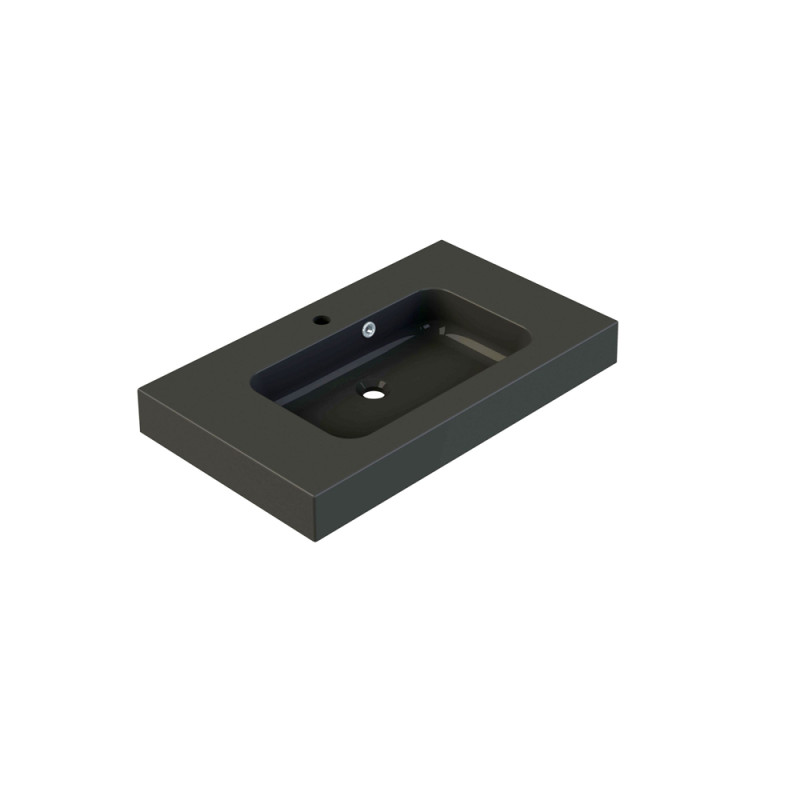 Plan de toilette Roke noir mat 80 cm ALLIBERT