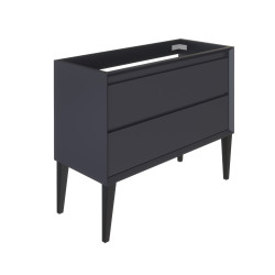 Meuble sous-lavabo Delta Erebor avec 2 tiroirs 80 cm Bleu de Prusse mat ALLIBERT