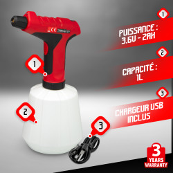 Vaporisateur sur batterie 3,6 V 1 L ELEM GARDEN TECHNIC