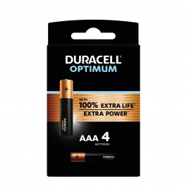 Pile alcaline AAA Optimum 4 pièces DURACELL