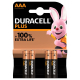 Pile alcaline AAA Plus 4 pièces DURACELL