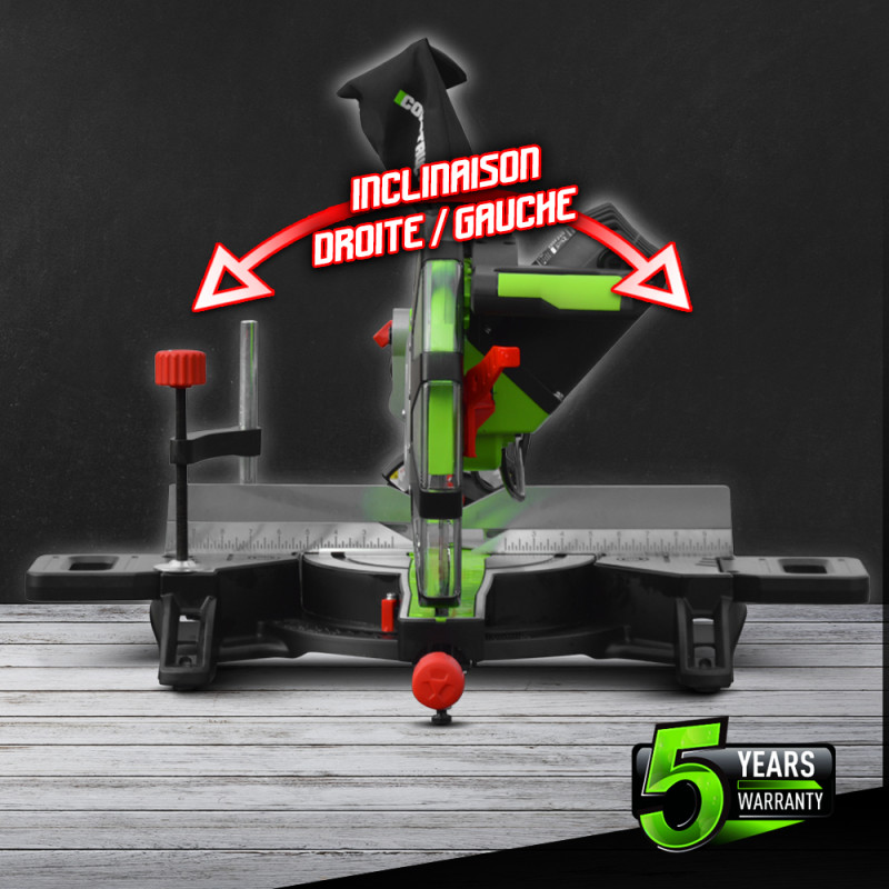 Scie à onglet radiale CTRMS2100-305DBLA 1200 W CONSTRUCTOR