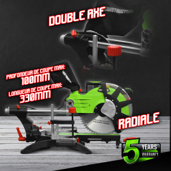 Scie à onglet radiale CTRMS2100-305DBLA 1200 W CONSTRUCTOR