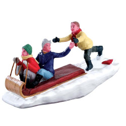 Figurine famille en luge LEMAX – Déco Noël Magique

