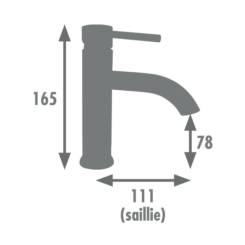 Mitigeur chromé pour lavabo Ilo Small ROUSSEAU