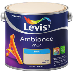 Peinture mur Ambiance Lin satin 2,5 L LEVIS